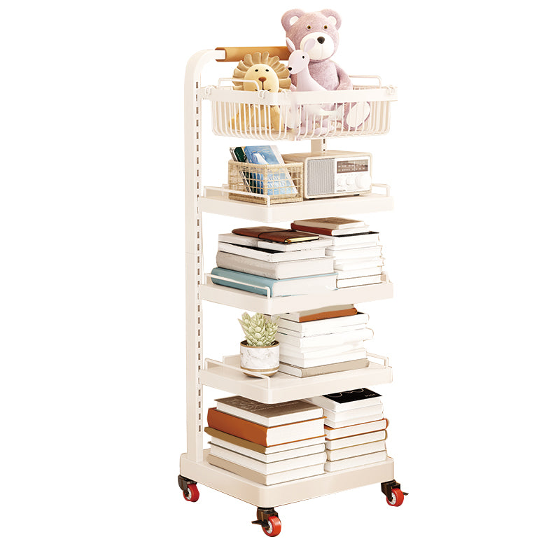 Contemporary Open Back Bookshelf Metal Vertical Bookcase for Office