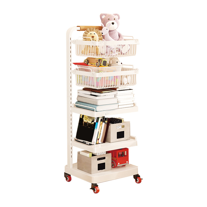 Contemporary Open Back Bookshelf Metal Vertical Bookcase for Office