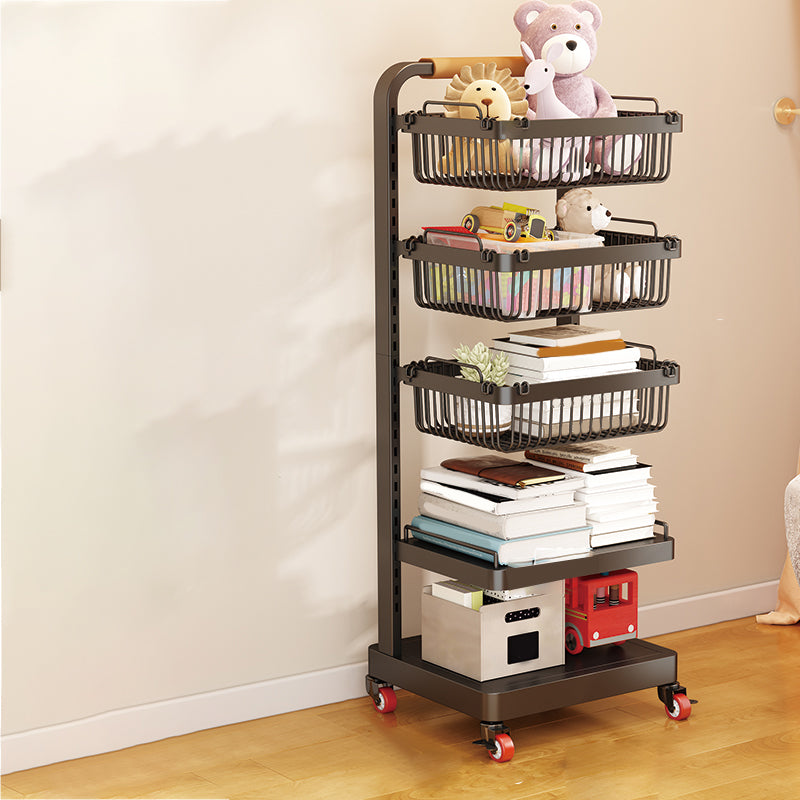 Contemporary Open Back Bookshelf Metal Vertical Bookcase for Office