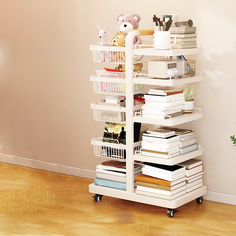 Contemporary Open Back Bookshelf Metal Vertical Bookcase for Office