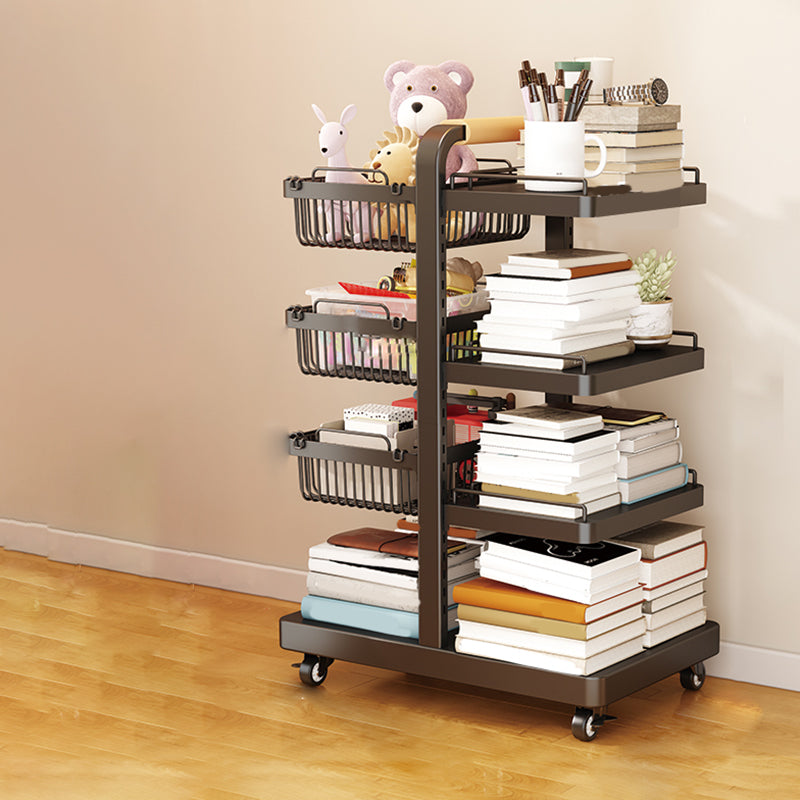 Contemporary Open Back Bookshelf Metal Vertical Bookcase for Office