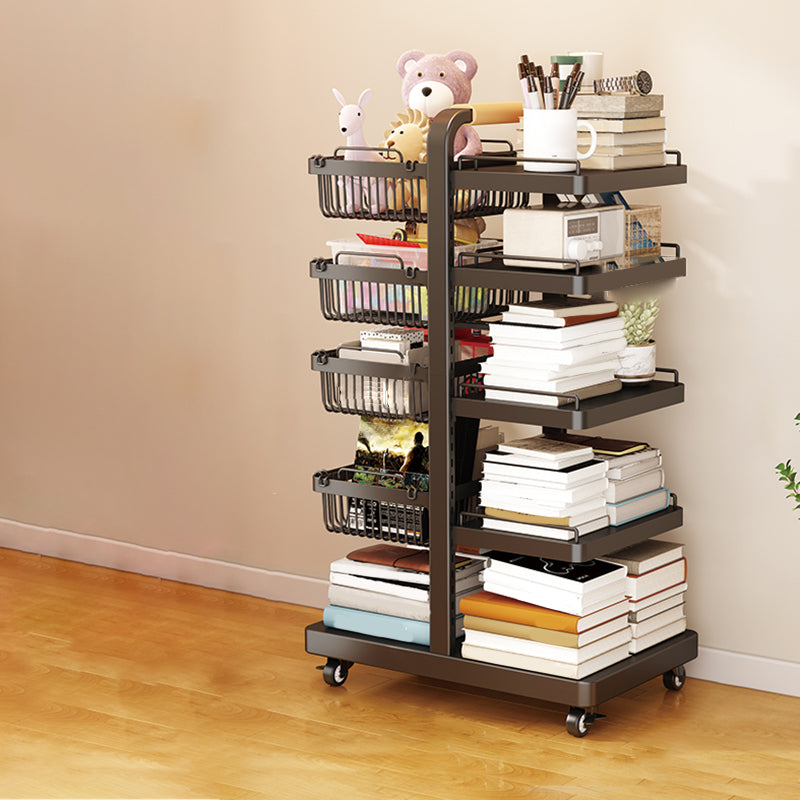Contemporary Open Back Bookshelf Metal Vertical Bookcase for Office