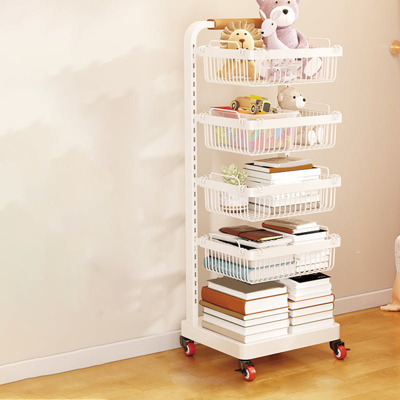 Contemporary Open Back Bookshelf Metal Vertical Bookcase for Office