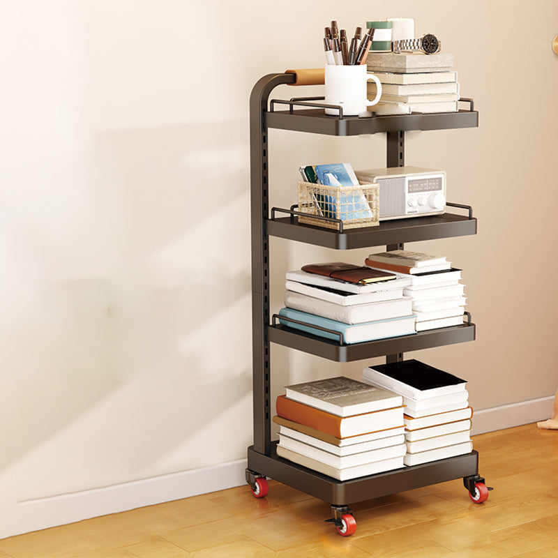 Contemporary Open Back Bookshelf Metal Vertical Bookcase for Office