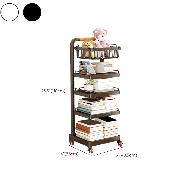 Contemporary Open Back Bookshelf Metal Vertical Bookcase for Office