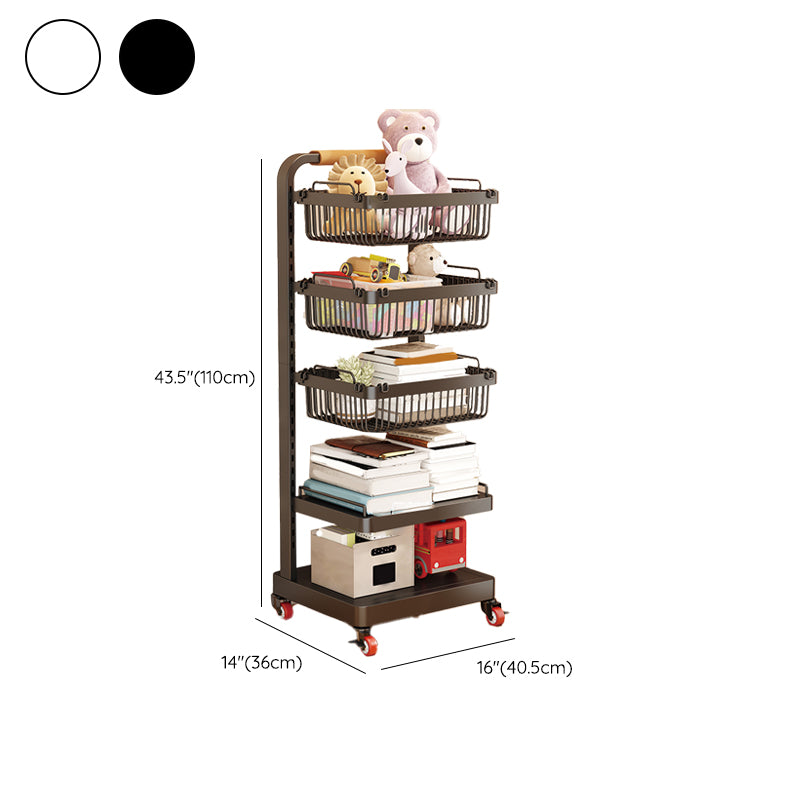 Contemporary Open Back Bookshelf Metal Vertical Bookcase for Office