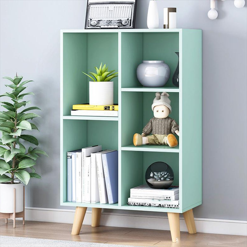 Standard Engineered Wood Bookcase Contemporary Closed Back Bookshelf