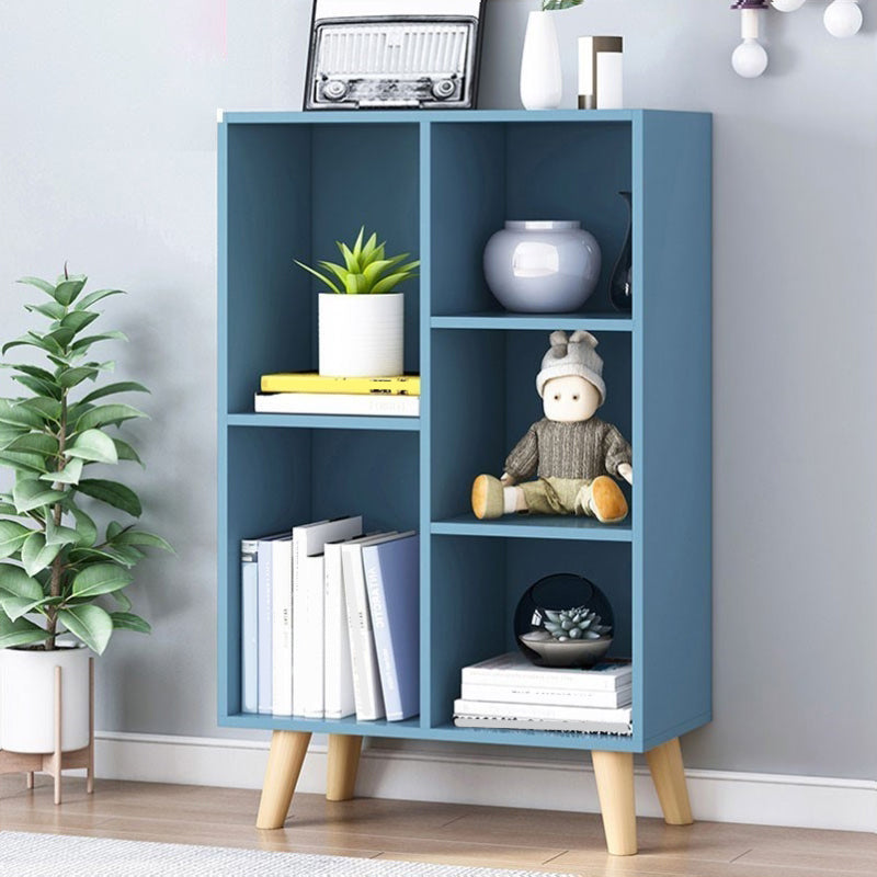 Standard Engineered Wood Bookcase Contemporary Closed Back Bookshelf