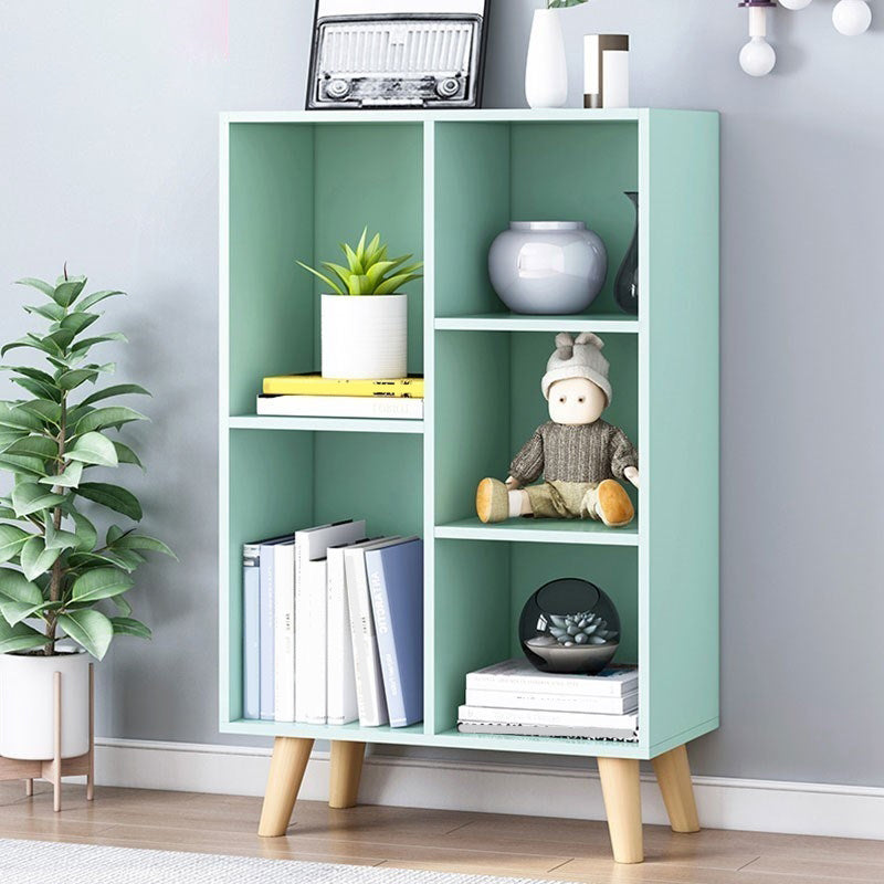 Standard Engineered Wood Bookcase Contemporary Closed Back Bookshelf
