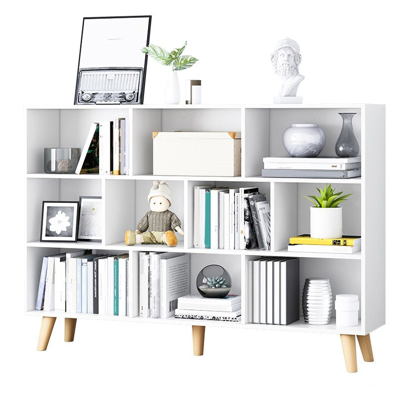 Standard Engineered Wood Bookcase Contemporary Closed Back Bookshelf