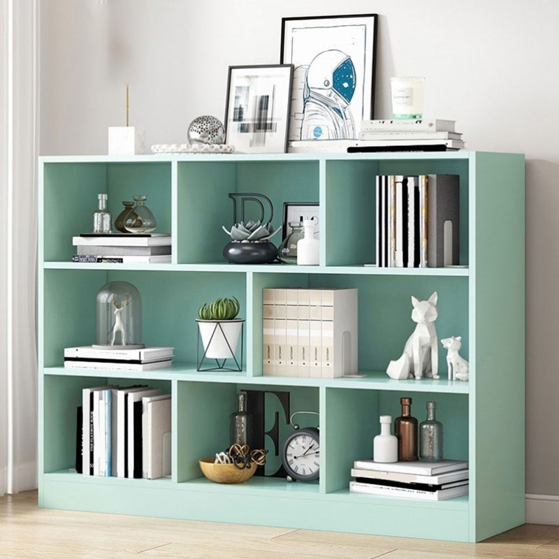 Standard Engineered Wood Bookcase Contemporary Closed Back Bookshelf