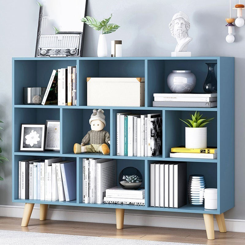 Standard Engineered Wood Bookcase Contemporary Closed Back Bookshelf