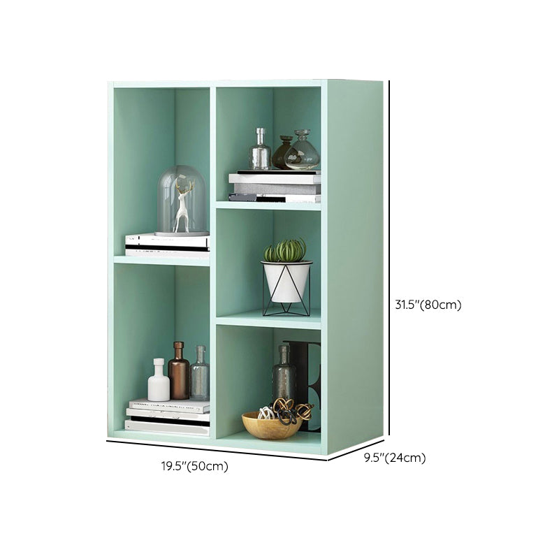 Standard Engineered Wood Bookcase Contemporary Closed Back Bookshelf