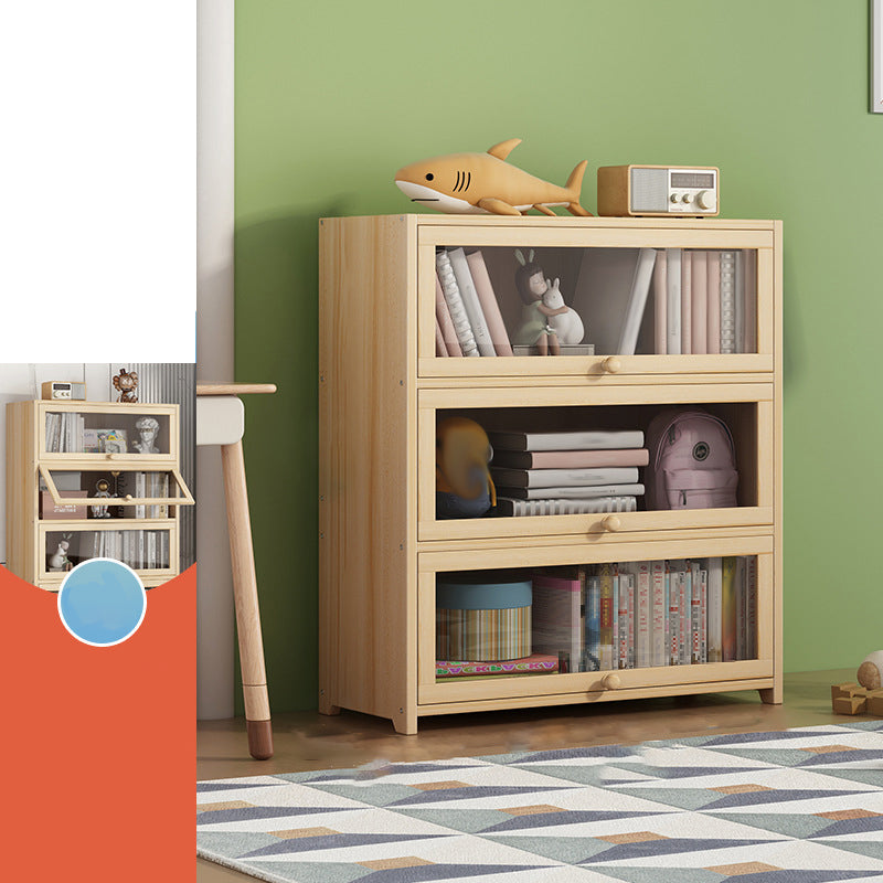 Contemporary Bookshelf Standard Wooden Closed Back Bookcase with Shelves