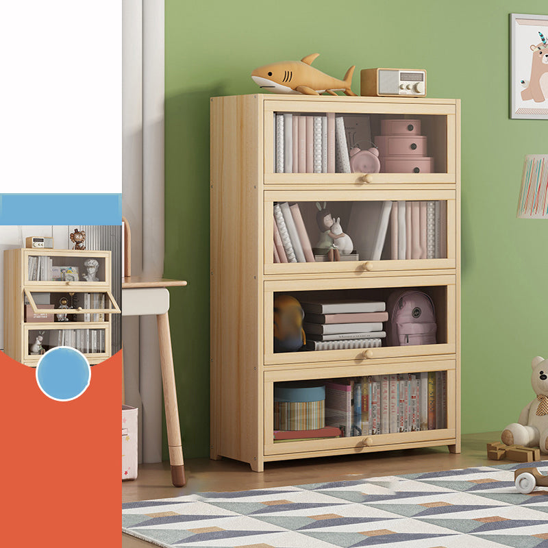 Contemporary Bookshelf Standard Wooden Closed Back Bookcase with Shelves