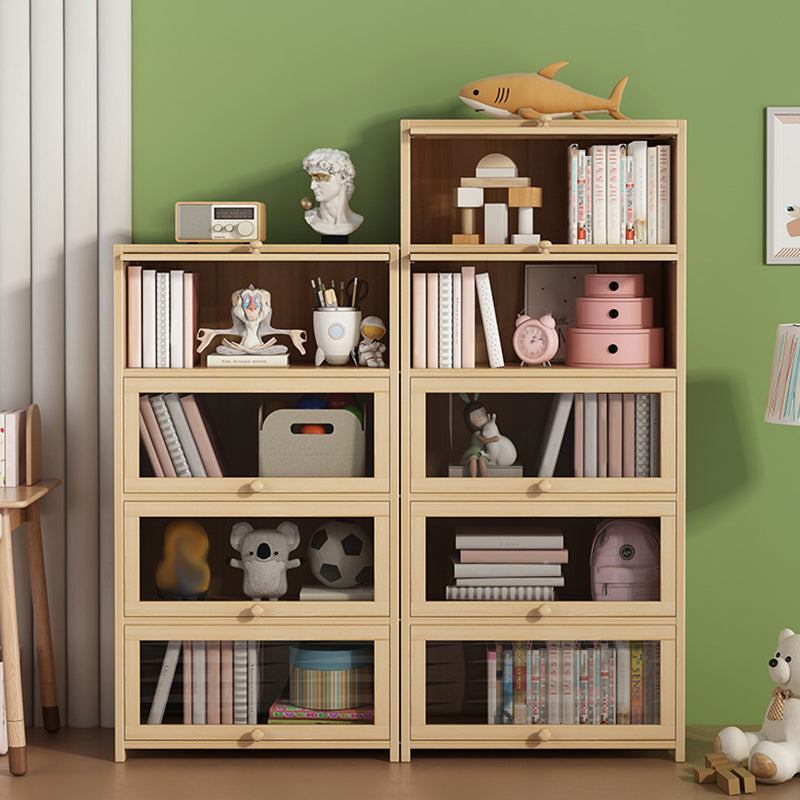 Contemporary Bookshelf Standard Wooden Closed Back Bookcase with Shelves