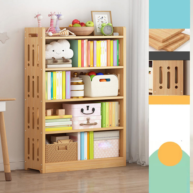 Contemporary Bookshelf Standard Wooden Closed Back Bookcase with Shelves