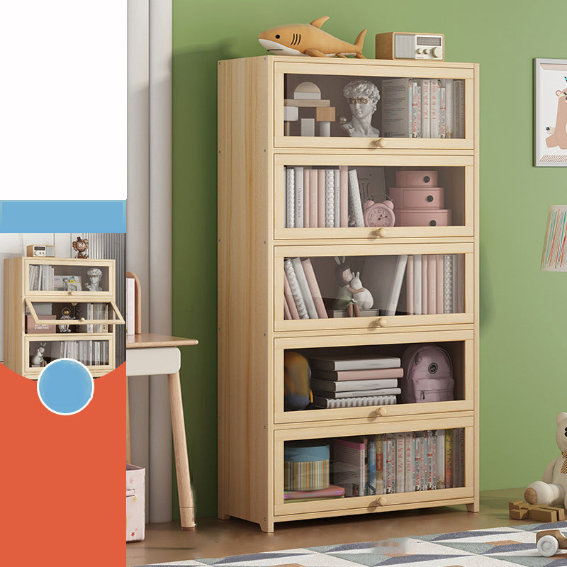 Contemporary Bookshelf Standard Wooden Closed Back Bookcase with Shelves