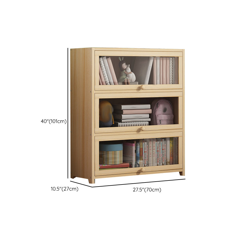 Contemporary Bookshelf Standard Wooden Closed Back Bookcase with Shelves