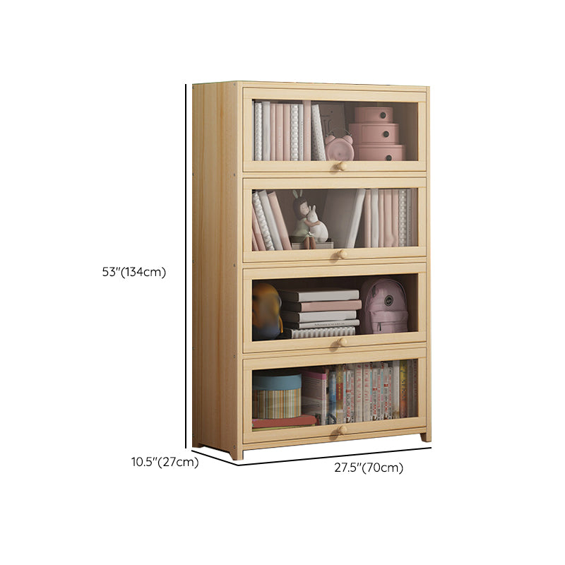 Contemporary Bookshelf Standard Wooden Closed Back Bookcase with Shelves