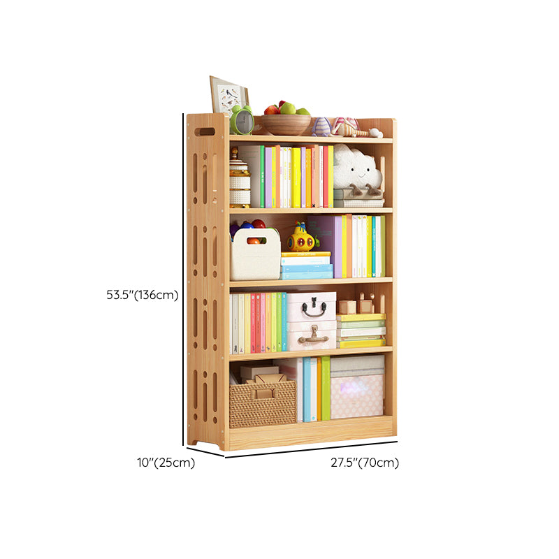 Contemporary Bookshelf Standard Wooden Closed Back Bookcase with Shelves
