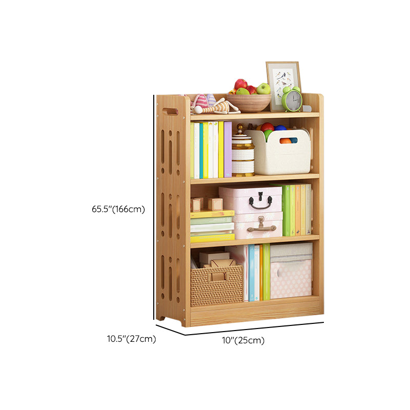 Contemporary Bookshelf Standard Wooden Closed Back Bookcase with Shelves