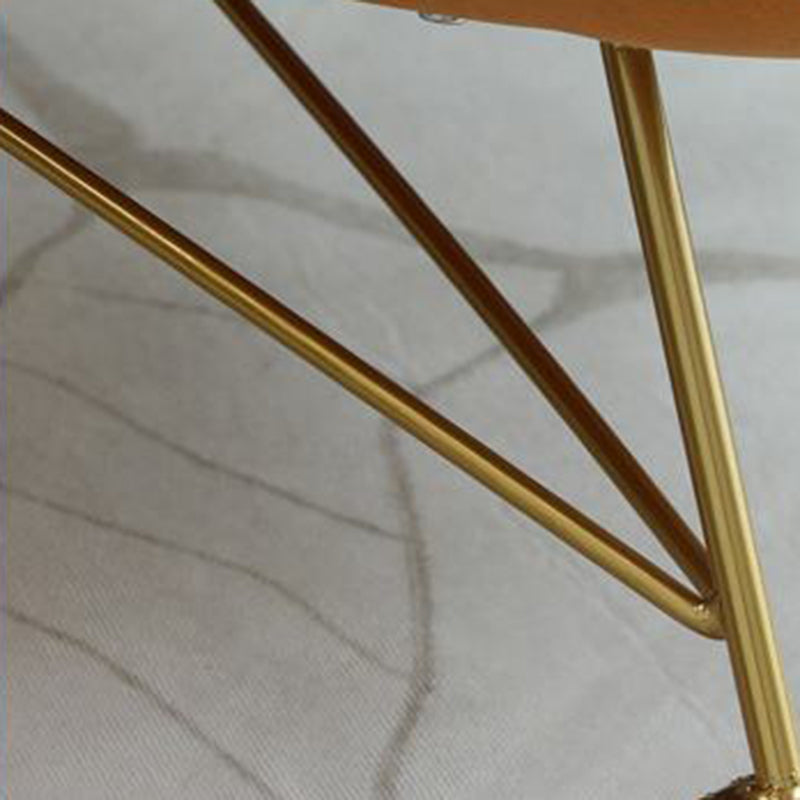 Modern Rocking Chair Faux Leather Solid Color Glider Chair with Ottoman