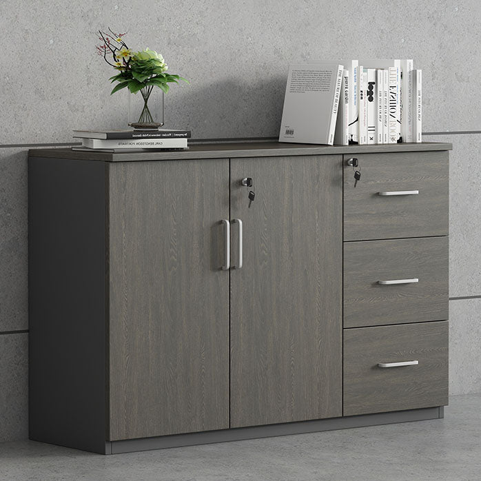 Modern Wooden Filing Cabinet with Lock Storage for Home Office