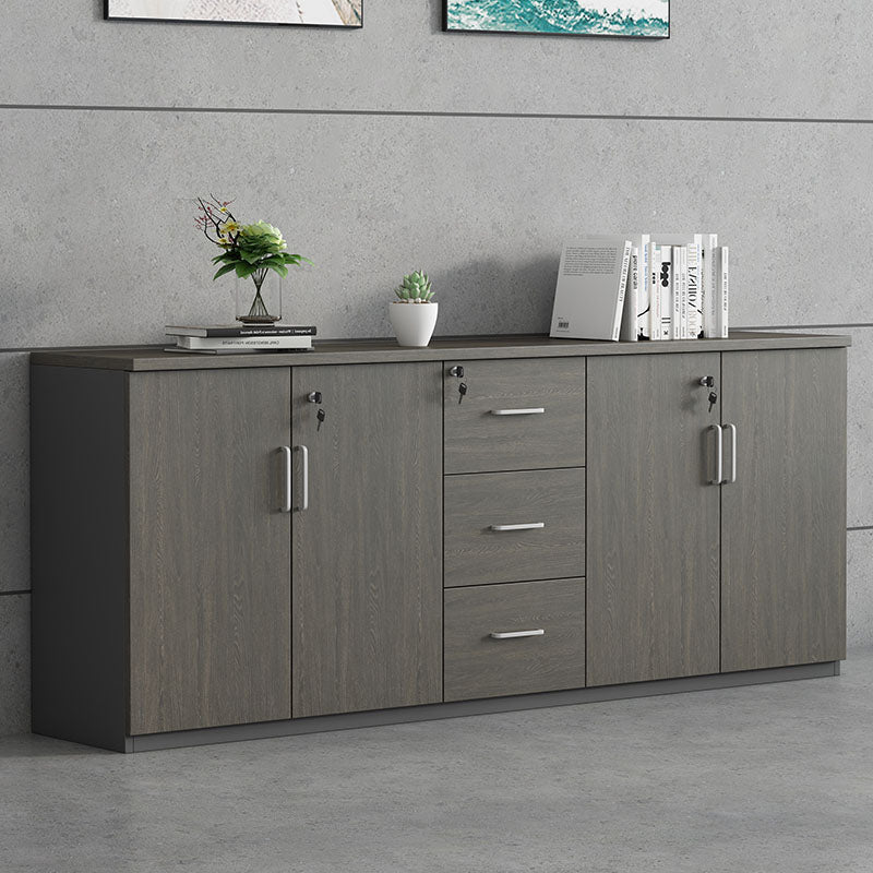 Modern Wooden Filing Cabinet with Lock Storage for Home Office