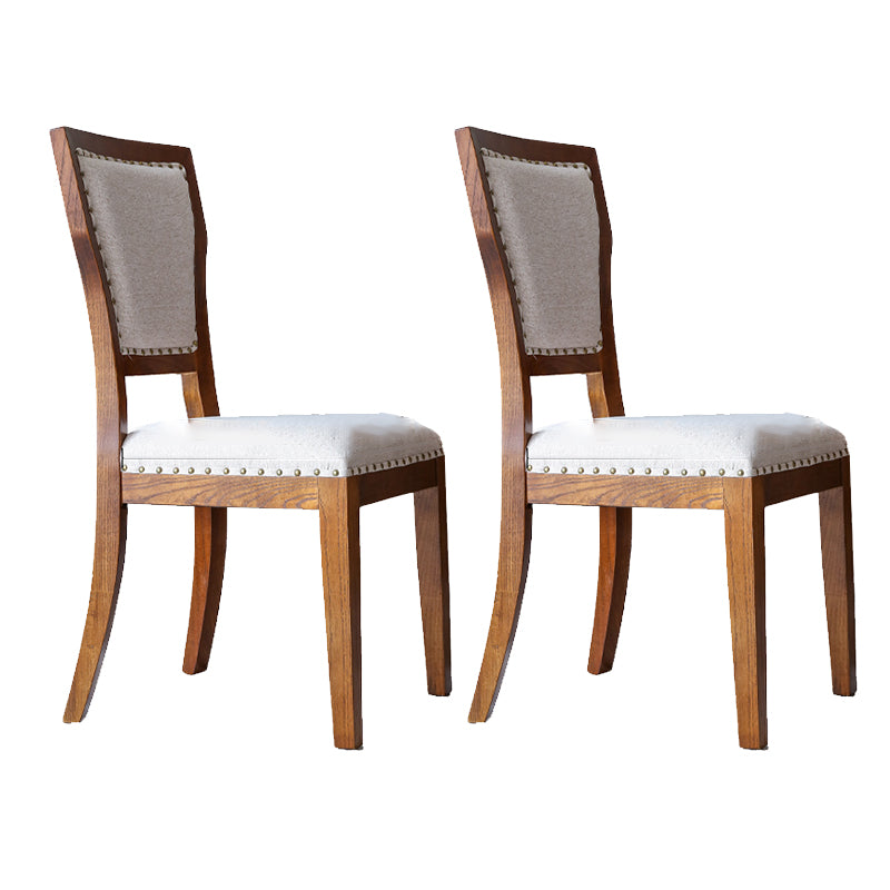 Modern Side Chair Upholstered Dining Chairs with Wooden Base for Dining Room