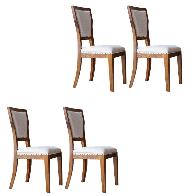 Modern Side Chair Upholstered Dining Chairs with Wooden Base for Dining Room