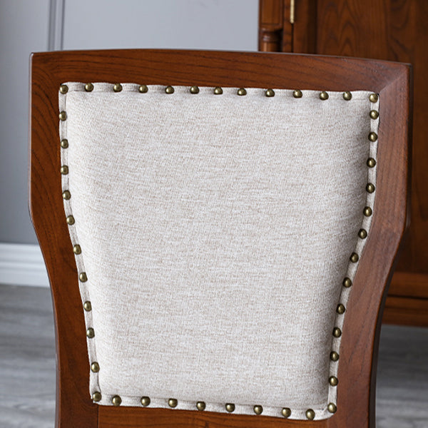 Modern Side Chair Upholstered Dining Chairs with Wooden Base for Dining Room