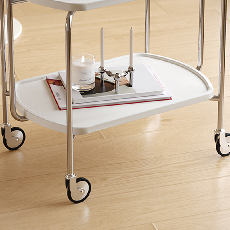 Metal Accent Side Table Table 4 Legs Tray Top Side End Snack Table with Shelf