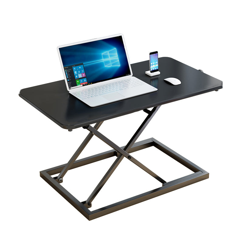 Folding Rectangular Shaped Office Laptop Table Wood in Black/White/Grey