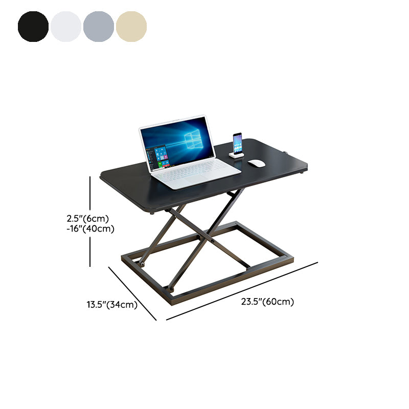 Folding Rectangular Shaped Office Laptop Table Wood in Black/White/Grey