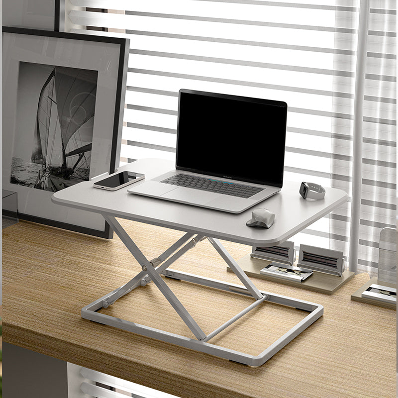 Rectangular Shaped Office Standing Desk Converter Wood in White/Black