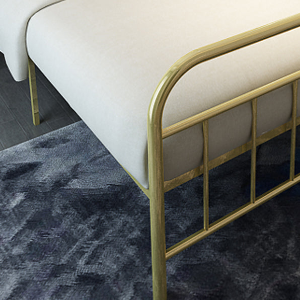 Modern Style Metal Frame Standard Bed with Open-Frame Headboard