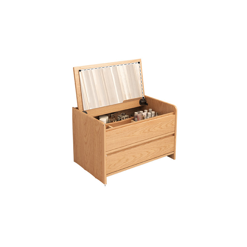 Solid Wood Scandinavian With Drawer Mirror Bedroom Make-up Vanity