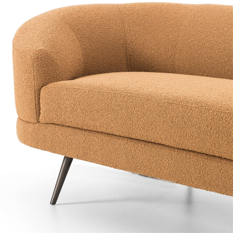 70.9" L Contemporary Recessed Arm Chaise Lounge with Cushion
