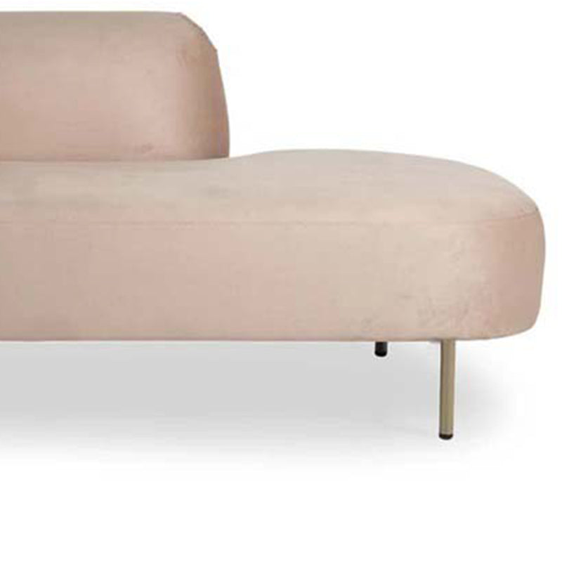 Glam Velvet Flared Arm Chaise Lounge for Living Room with Pillow