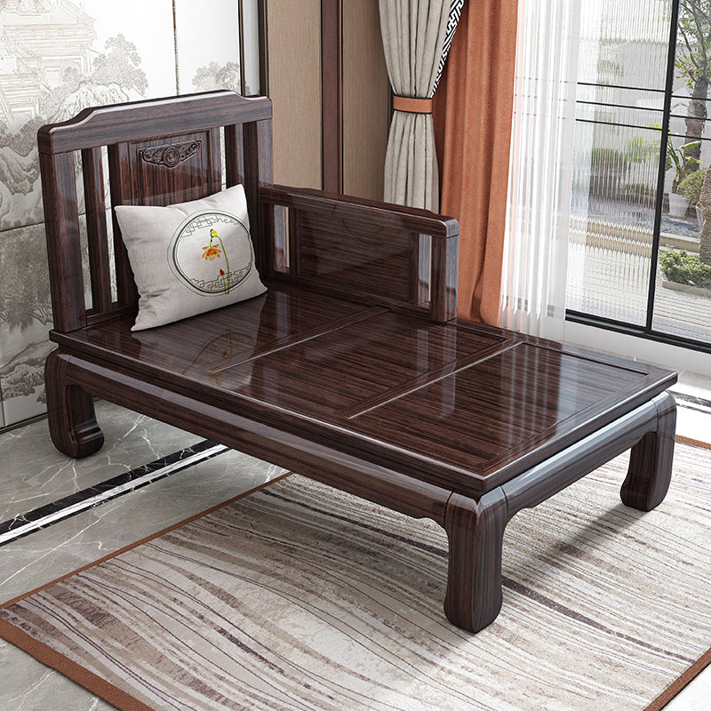 Traditional Brown with Arms Chaise Wood for Bedroom Living Room