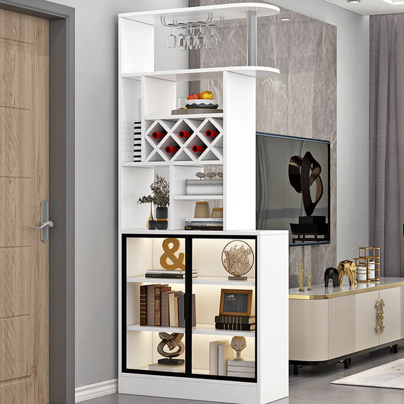Modern Bar Pulls White and Gray Cabinets Included Wood Accent Cabinet