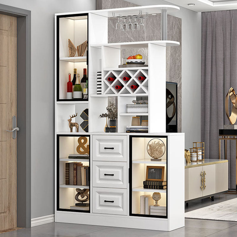 Modern Bar Pulls White and Gray Cabinets Included Wood Accent Cabinet