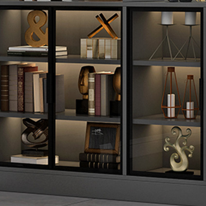 Modern Bar Pulls White and Gray Cabinets Included Wood Accent Cabinet