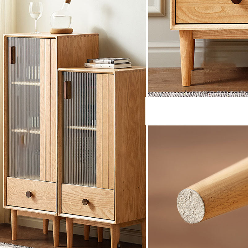 Wood 1 - Drawer Contemporary Accent Cabinet Contemporary with Straight Legs