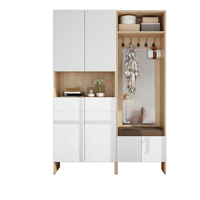 2- Drawer Wooden Contemporary Accent Cabinet with Doors and Shelves