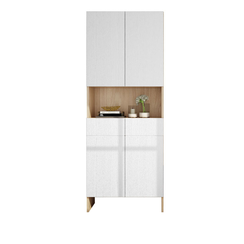 2- Drawer Wooden Contemporary Accent Cabinet with Doors and Shelves