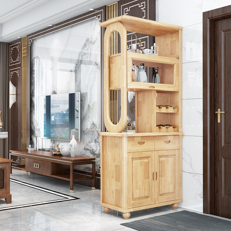 Rectangle Solid Wood 76.77" Tall Accent Cabinet with Drawers and Doors