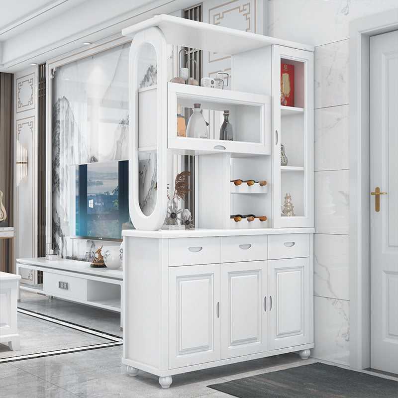 Rectangle Solid Wood 76.77" Tall Accent Cabinet with Drawers and Doors