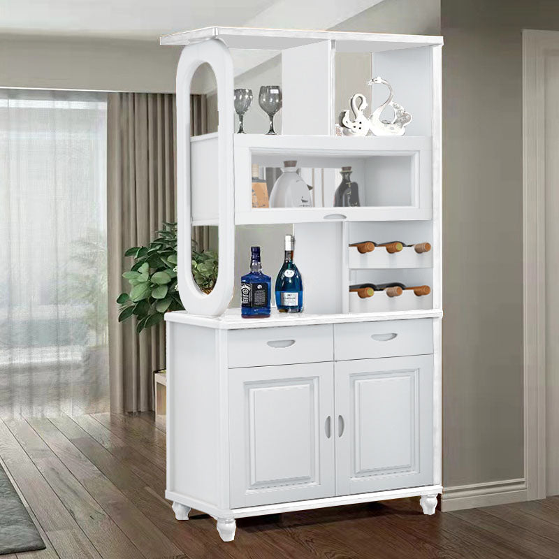Rectangle Solid Wood 76.77" Tall Accent Cabinet with Drawers and Doors